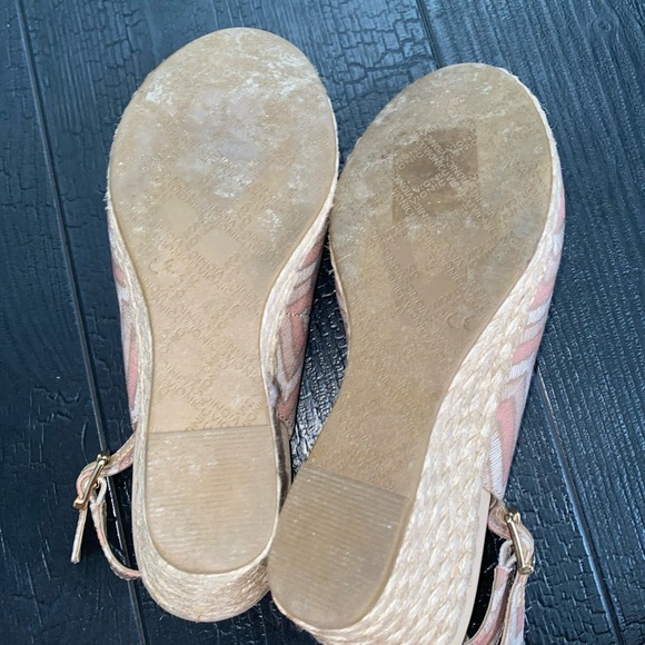 VIONIC‎ CORALINA ESPADRILLE WEDGE SLINGBACK SANDALS-SIZE 7.5 Multi Chevron - Picture 11 of 16